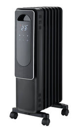 NOMA Digital Electric Oil-Filled Radiator Heater with Remote Control, 1500W, Black