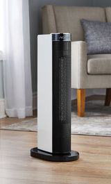 NOMA Digital Tower Ceramic Heater withRemote Control & Thermostat, 1500W, White, 24-in image 8