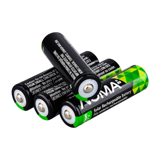 NOMA Li-ion 18650 2000mAh Rechargeable Batteries for Solar & Outdoor Lighting, 3.7V, 4-pk
