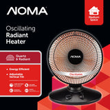 NOMA Oscillating Parabolic Dish Portable Radiant Electric Space Heater, 1000W, Black image 4