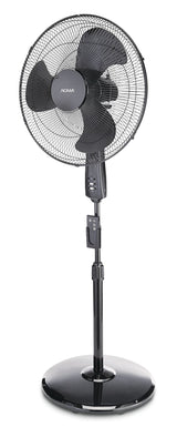 NOMA Oscillating Pedestal/Stand Fan with Remote Control, 3-Speed, Black, 18-in image 2