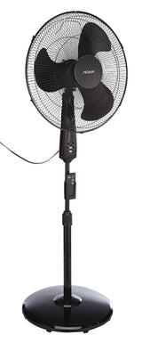 NOMA Oscillating Pedestal/Stand Fan with Remote Control, 3-Speed, Black, 18-in image 3