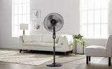 NOMA Oscillating Pedestal/Stand Fan with Remote Control, 3-Speed, Black, 18-in image 7