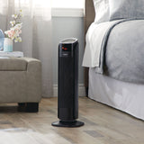 NOMA Oscillating Tower Ceramic Heater withRemote Control & Thermostat, 1500W, Black, 24-in image 7