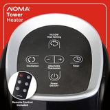 NOMA Oscillating Tower Ceramic Heater withRemote Control & Thermostat, 1500W, Black, 30-in image 4