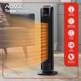 NOMA Oscillating Tower Ceramic Heater withRemote Control & Thermostat, 1500W, Black, 30-in image 5