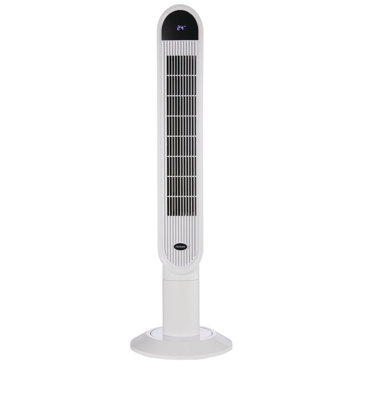 NOMA Oscillating Tower Fan, Remote Control, 3-Speed, White, 45-in