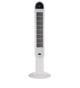 NOMA Oscillating Tower Fan, Remote Control, 3-Speed, White, 45-in