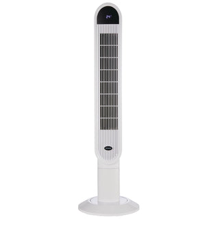 NOMA Oscillating Tower Fan, Remote Control, 3-Speed, White, 45-in