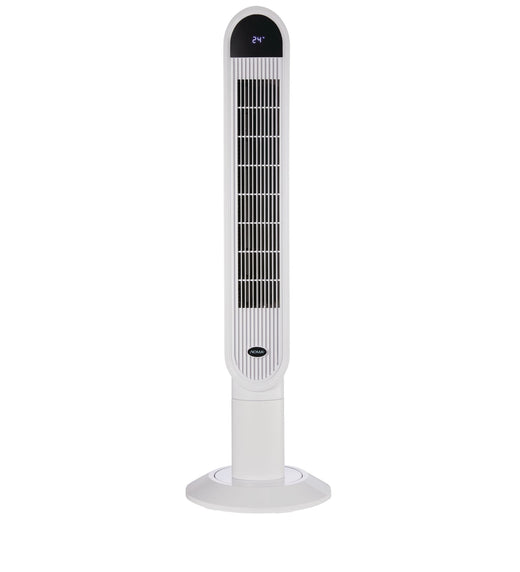 NOMA Oscillating Tower Fan, Remote Control, 3-Speed, White, 45-in