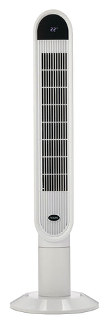 NOMA Oscillating Tower Fan, Remote Control, 3-Speed, White, 45-in image 3