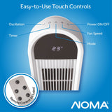 NOMA Oscillating Tower Fan, Remote Control, 3-Speed, White, 45-in image 5