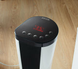 NOMA Oscillating Tower/Baseboard Heater withRemote Control & Thermostat, 1500W, White image 8