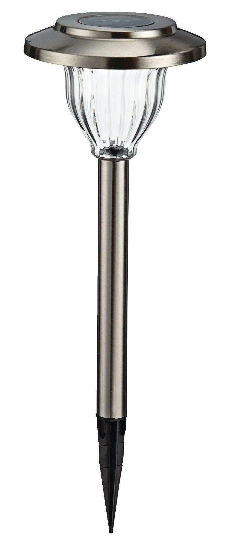 NOMA Outdoor Pure White LED Solar Stainless Steel Garden & Pathway Stake Lights, 10-Pk