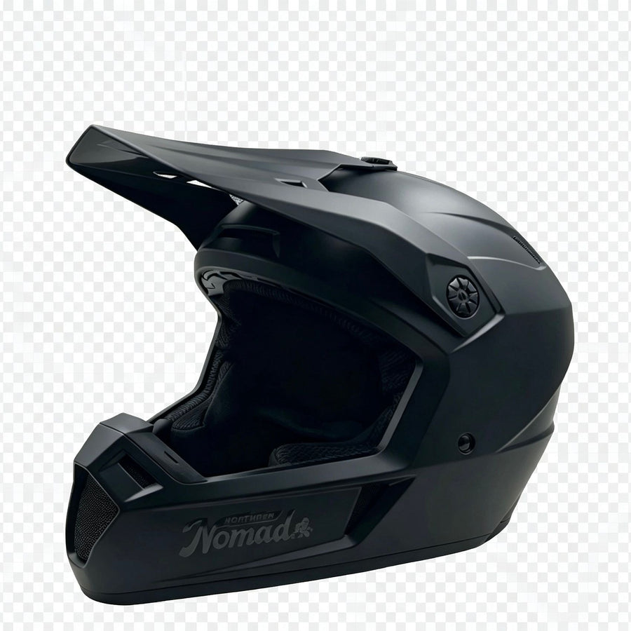 Northern Nomad Trail Blazer Dirt Bike Helmet, Matte Black, Various Sizes