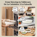 OB Gotham Steel Pots & Pan Set with Removable Handles, Cream, 18-pc image 7
