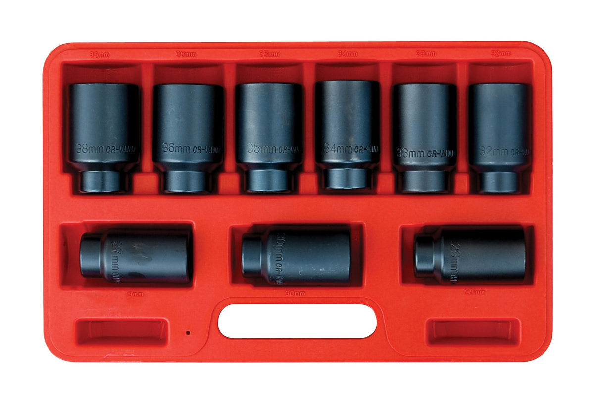 OEMTOOLS Deluxe Axle Nut Socket Set, 9-pc