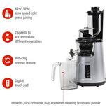 Omega Wide Mouth Cold Press Slow Juicer with Anti-Clog image 4