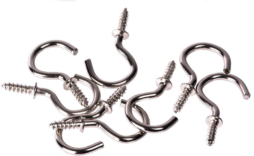OOK Cup Hooks Set, Nickel, 7/8-in, 40-pk