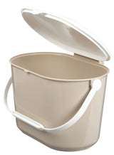 Orbis Plastic Compost Bin with Handle, White/Beige, 7-L image 2