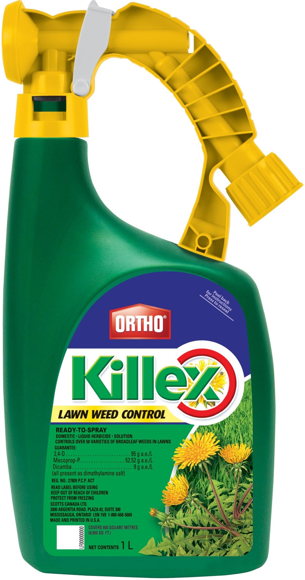 Ortho Killex Ready-to-Spray Lawn Weed Control/Killer, Herbicide, 1-L