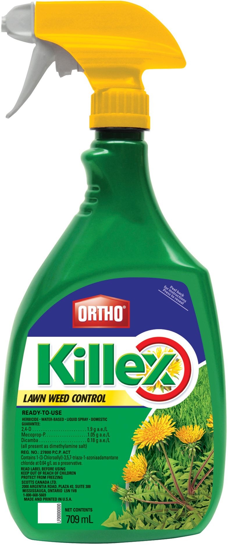 Ortho Killex Ready-to-Use Lawn Weed Control/Killer, Herbicide, 709-mL