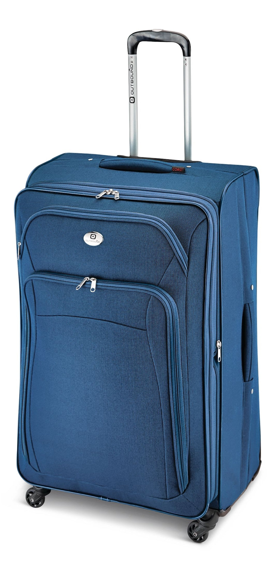 Outbound Coast Expandable Softside Spinner Wheel Travel 28-in Suitcase, Wet Pocket, Blue