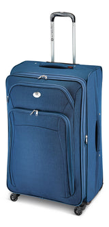 Outbound Coast Expandable Softside Spinner Wheel Travel 28-in Suitcase, Wet Pocket, Blue