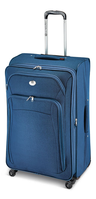 Outbound Coast Expandable Softside Spinner Wheel Travel 28-in Suitcase, Wet Pocket, Blue