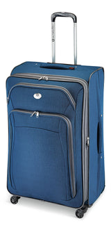 Outbound Coast Expandable Softside Spinner Wheel Travel 28-in Suitcase, Wet Pocket, Blue image 2