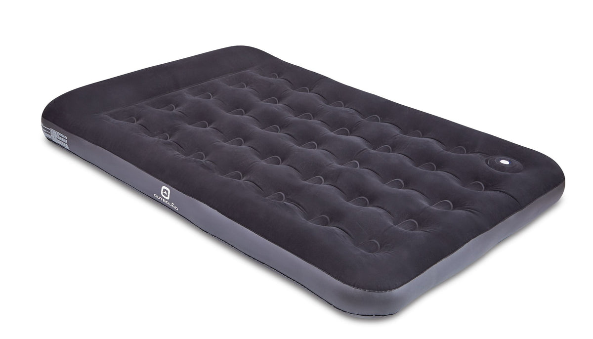 Outbound Double Single-High Inflatable Air Mattress/Airbed with Built-In Foot Pump & Pillow
