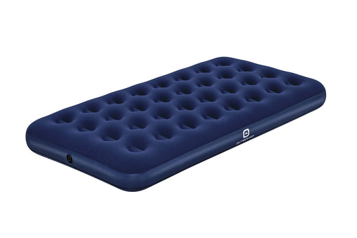 Outbound Flocked Top Twin Single-High Inflatable Air Mattress/Airbed with Repair Kit, Blue