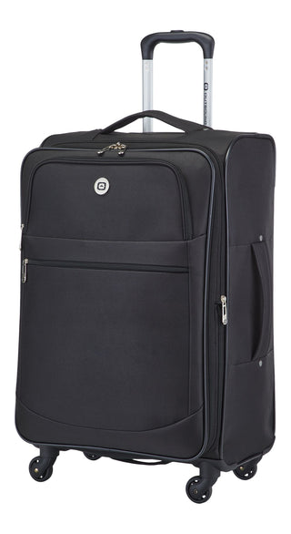 Outbound Softside Spinner Wheel Medium Travel Luggage Suitcase, Black, 24-in
