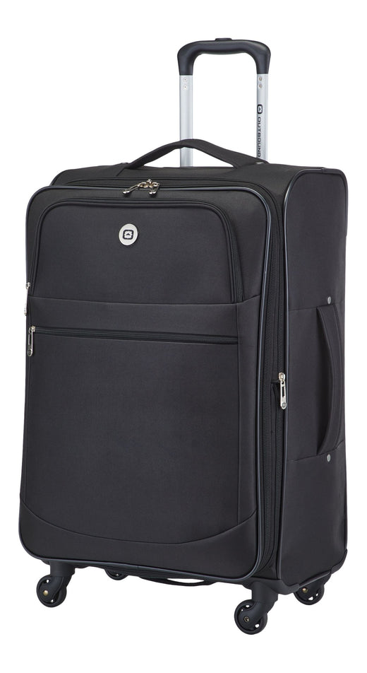 Outbound Softside Spinner Wheel Medium Travel Luggage Suitcase, Black, 24-in