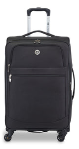 Outbound Softside Spinner Wheel Medium Travel Luggage Suitcase, Black, 24-in image 2