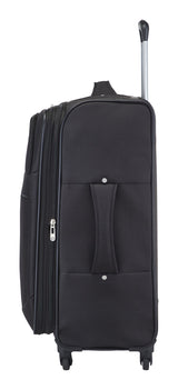 Outbound Softside Spinner Wheel Medium Travel Luggage Suitcase, Black, 24-in image 3