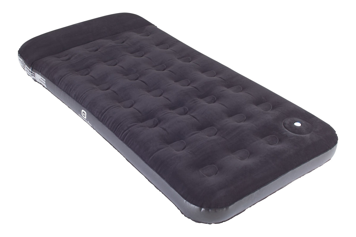 Outbound Twin Airbed with Built-In Manual Pump, Hand/Foot Pump, PVC, Black