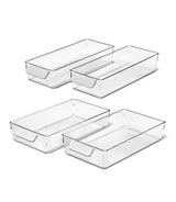 OXO Good Grips 4-Piece Refrigerator Storage Bin Set, Clear