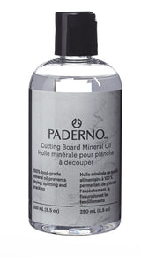 PADERNO 100% Food-Grade Mineral Oil Treatment For Cutting Boards, 250-mL