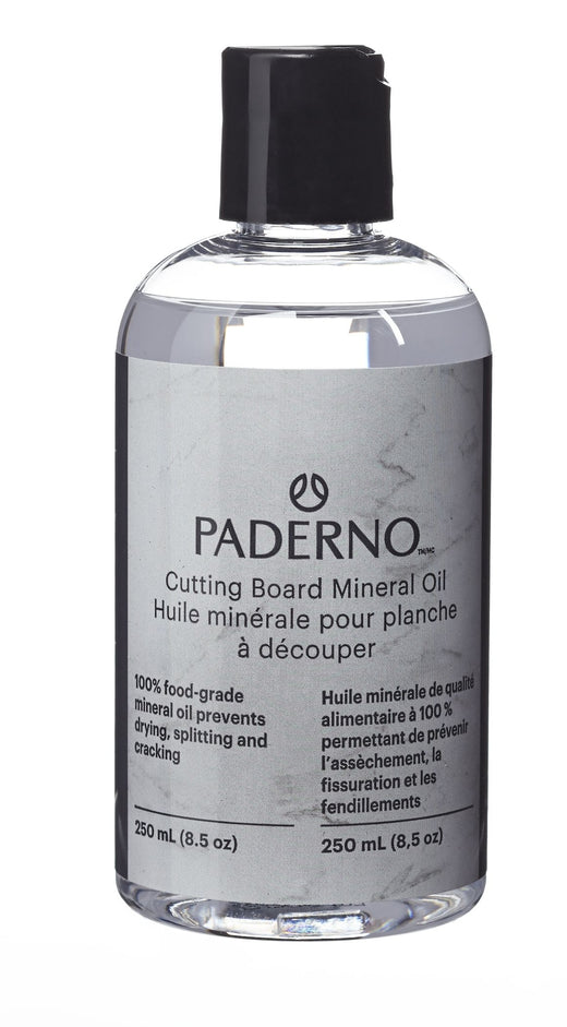 PADERNO 100% Food-Grade Mineral Oil Treatment For Cutting Boards, 250-mL