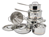 PADERNO 5-Ply Copper Core Stainless Steel Cookware Set, Oven Safe, 12-pc image 2