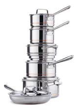 PADERNO 5-Ply Copper Core Stainless Steel Cookware Set, Oven Safe, 12-pc image 3