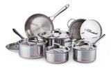 PADERNO 5-Ply Copper Core Stainless Steel Cookware Set, Oven Safe, 12-pc image 4