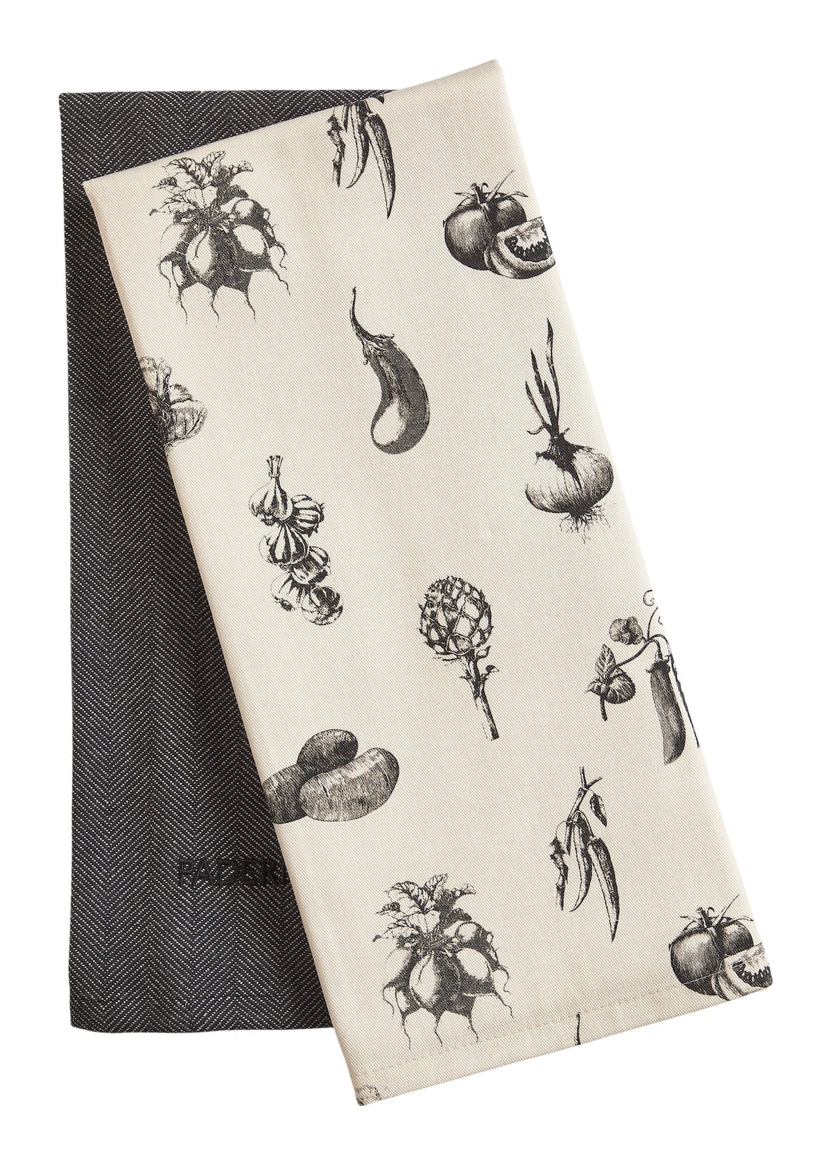 PADERNO All-Purpose Cotton Kitchen Towels, Grey, 2-pk