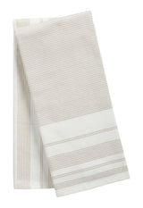 PADERNO All-Purpose Striped Cotton Kitchen Towels, Beige, 2-pk