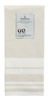 PADERNO All-Purpose Striped Cotton Kitchen Towels, Beige, 2-pk image 2