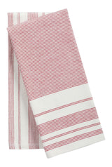 PADERNO All-Purpose Striped Flatweave Terry Kitchen Towels, Red, 2-pk