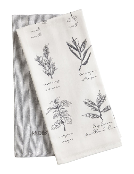PADERNO All-Purpose Vegetable-Print Cotton Kitchen Towels, 2-pk
