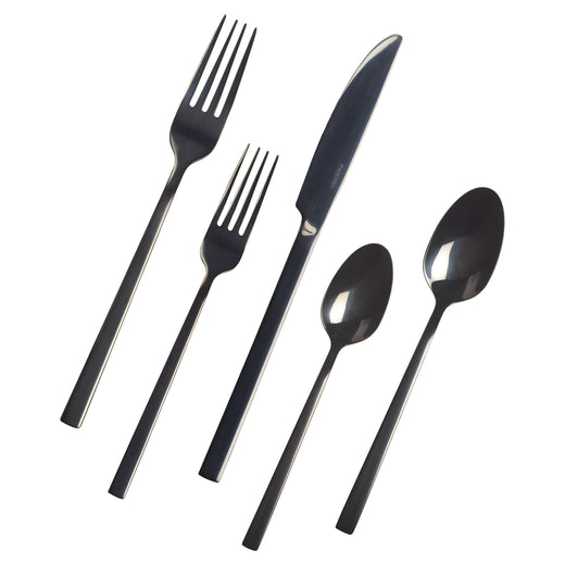 PADERNO Belvedere Stainless Steel Flatware Set, Serves 4, 20-pc, Black