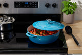 PADERNO Braiser, Durable Cast Iron, Oven Safe, Atlantic Blue, 5-qt image 6